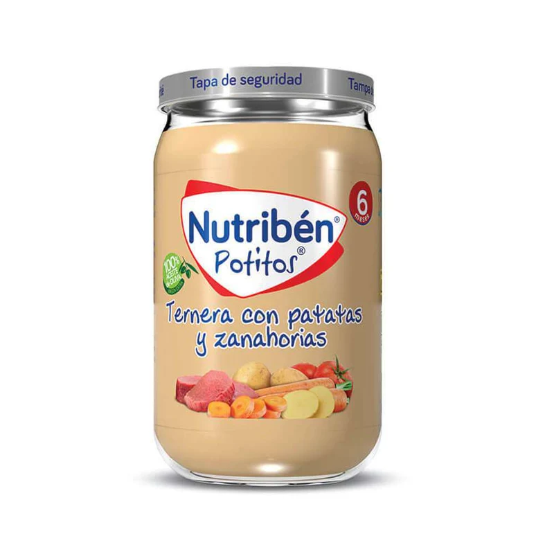 Nutribén Potito 235 Gr Ternera Patatas Y Zanahorias