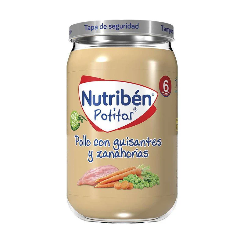 Nutribén Potito 235 Gr Pollo Guisantes Y Zanahorias