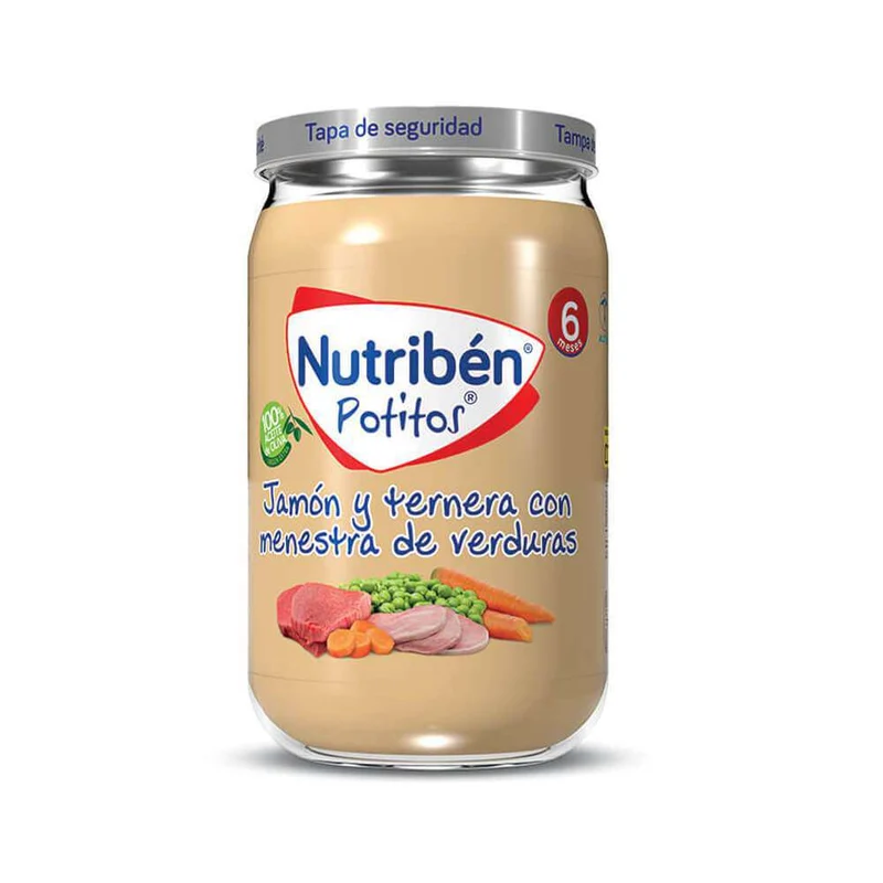 Nutribén Jamón Y Ternera Con Menestra De Verdura 235 Gr