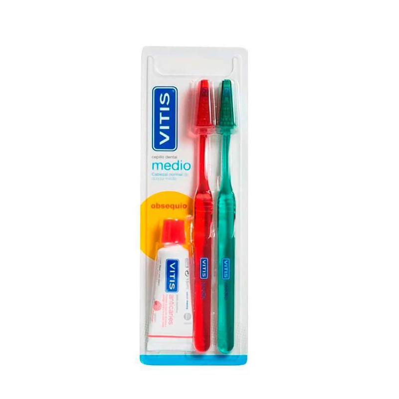 Vitis Cepillo Dental Adulto Medio Duplo