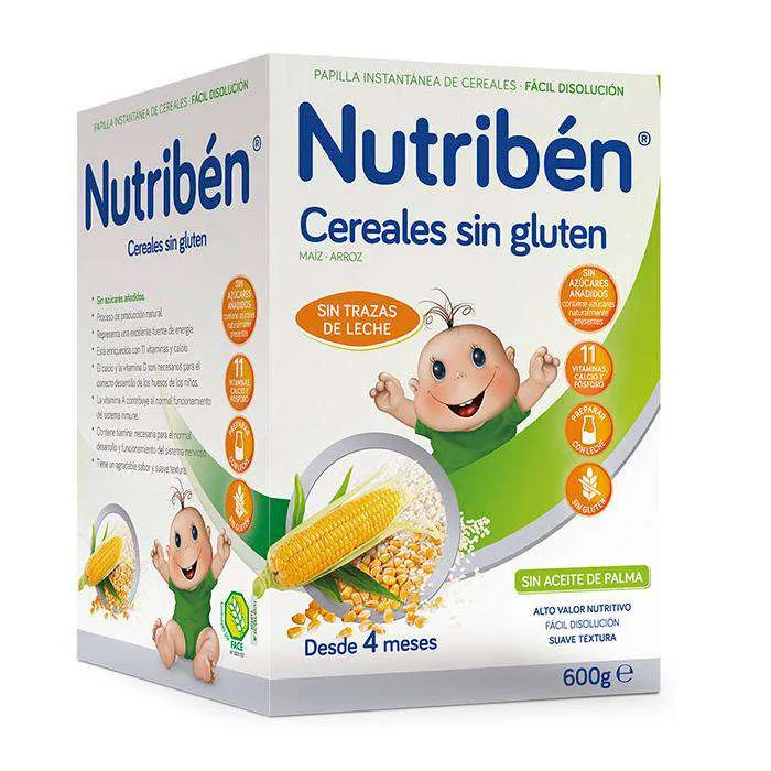 Nutribén Papilla Cereales Sin Gluten 600 Gr