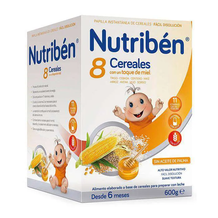 Nutribén Papilla 8 Cereales Miel 600 Gr