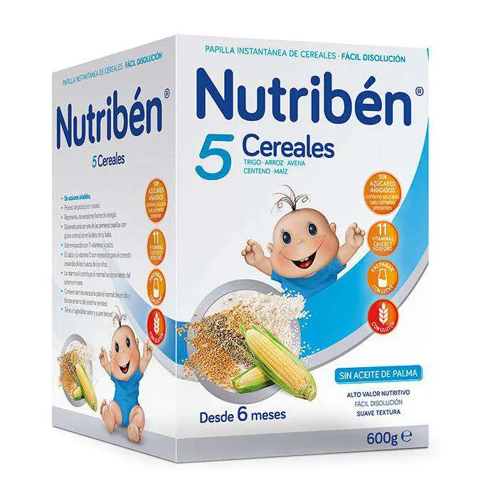 Nutribén Papilla 5 Cereales 600 Gr