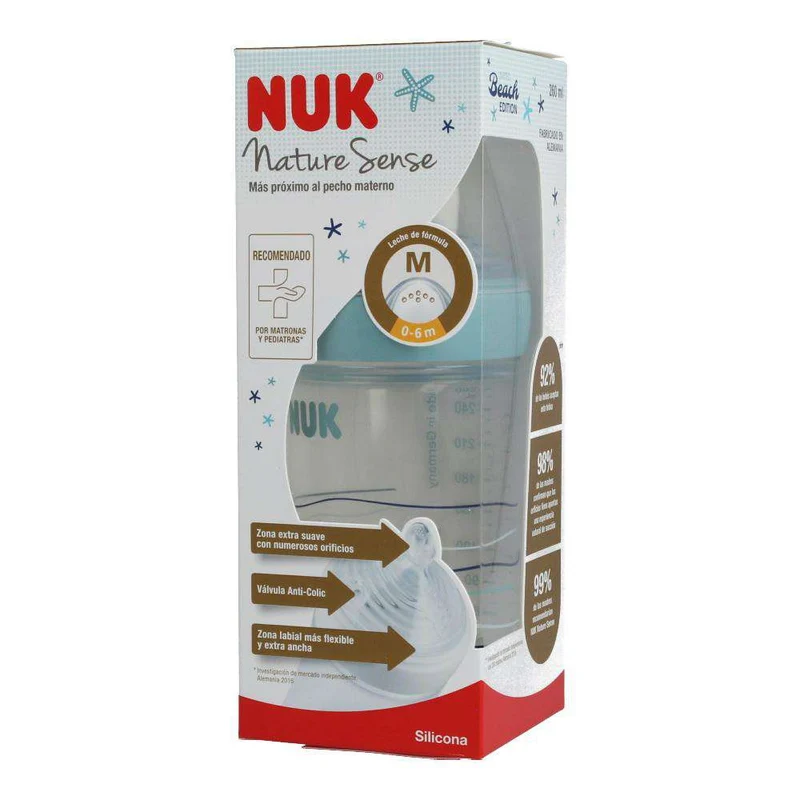 Nuk Biberón Silicona Nature Sense Beach M 60 ml