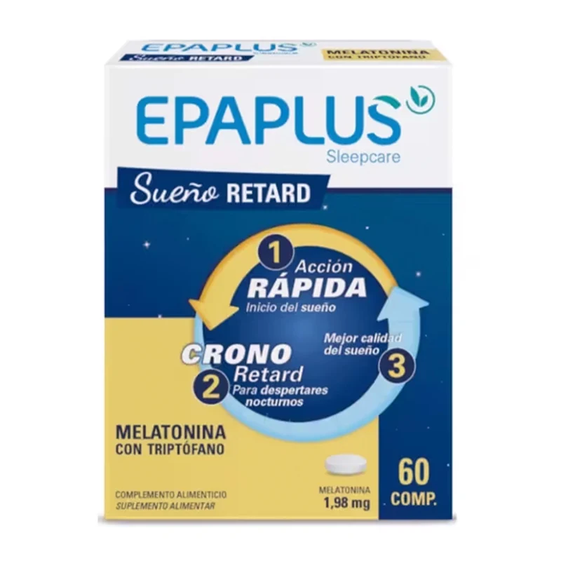 Epaplus Melatonina Sueño Retard + Triptófano 60 Comprimidos