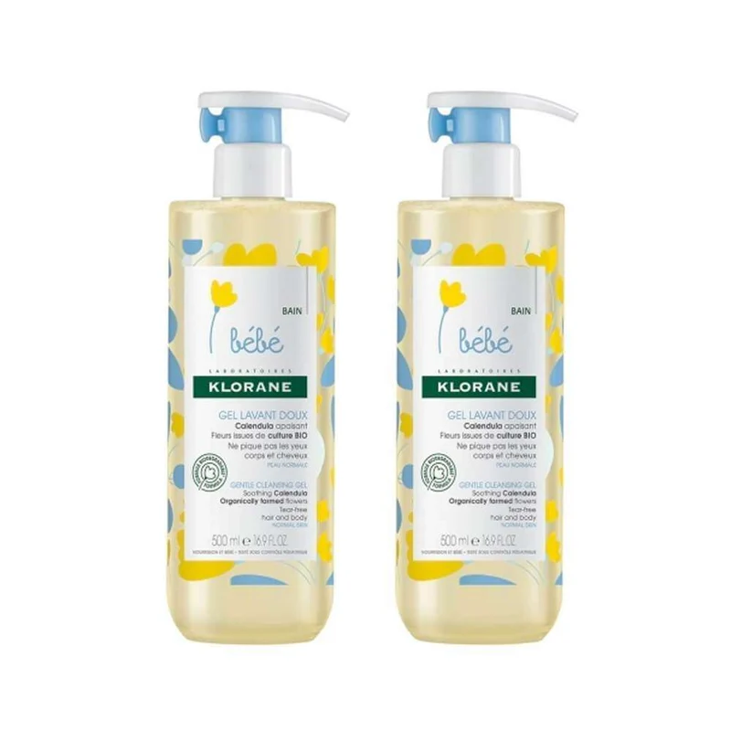 Klorane Bebé Gel Espuma Suave 500 ml Duplo