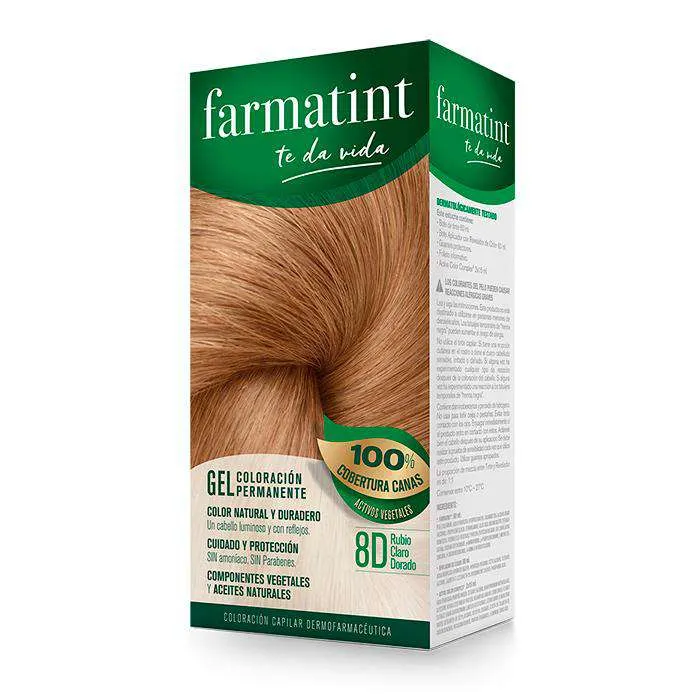 Farmatint Gel 8D Rubio Claro Dorado 135 ml