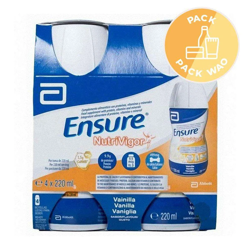 Ensure Nutrivigor Vainilla 4 Botellas 220 ml