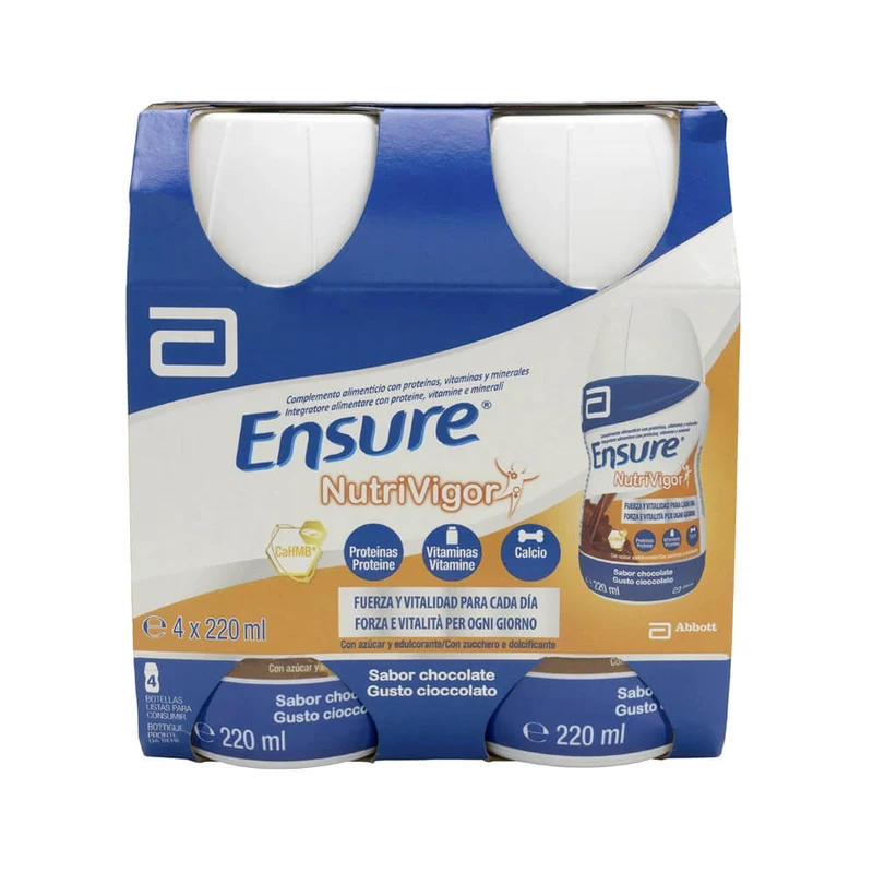 Ensure Nutrivigor Chocolate 4 Botellas 220 ml