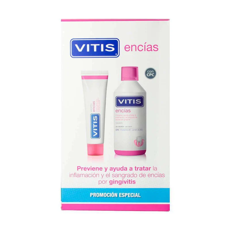 Vitis Encías Pasta Dental 100 ml + Colutorio 500 ml Pack