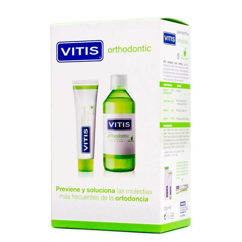 Vitis Orthodontic Pasta 100 ml + Colutorio 500 ml Pack