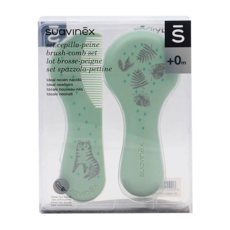 Suavinex Cepillo Y Peine Infantil Soft Verde