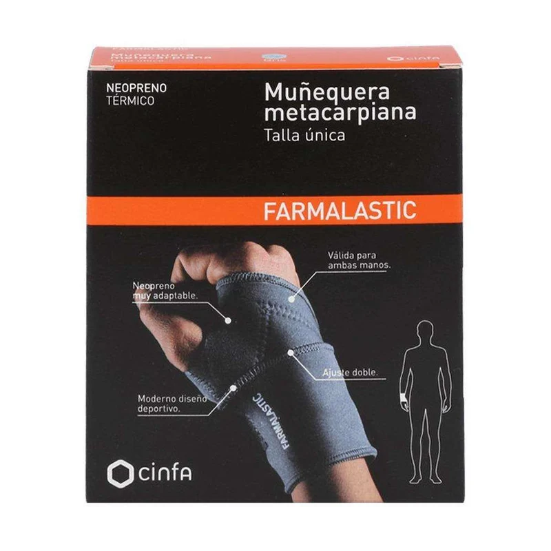 Farmalastic Neopreno Muñequera Metacarpiana T.Única