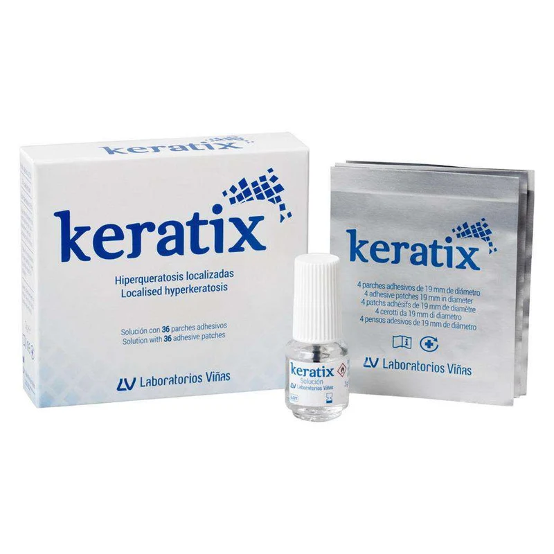 Keratix 3 Gr Sol + Parches Adhesivos