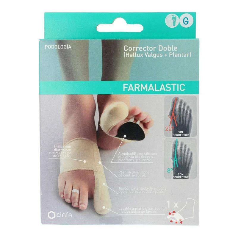 Farmalastic Corrector Doble Derecho (Juanete+Plantar) T.G