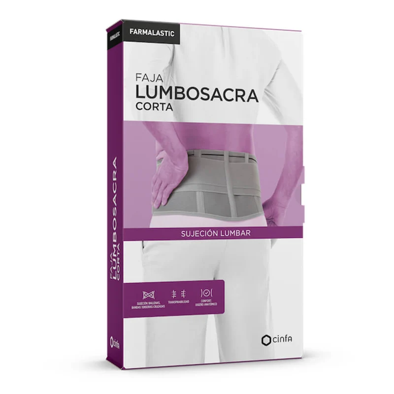 Farmalastic Faja Lumbosacra Corta Gris Talla Pequeña / Mediana