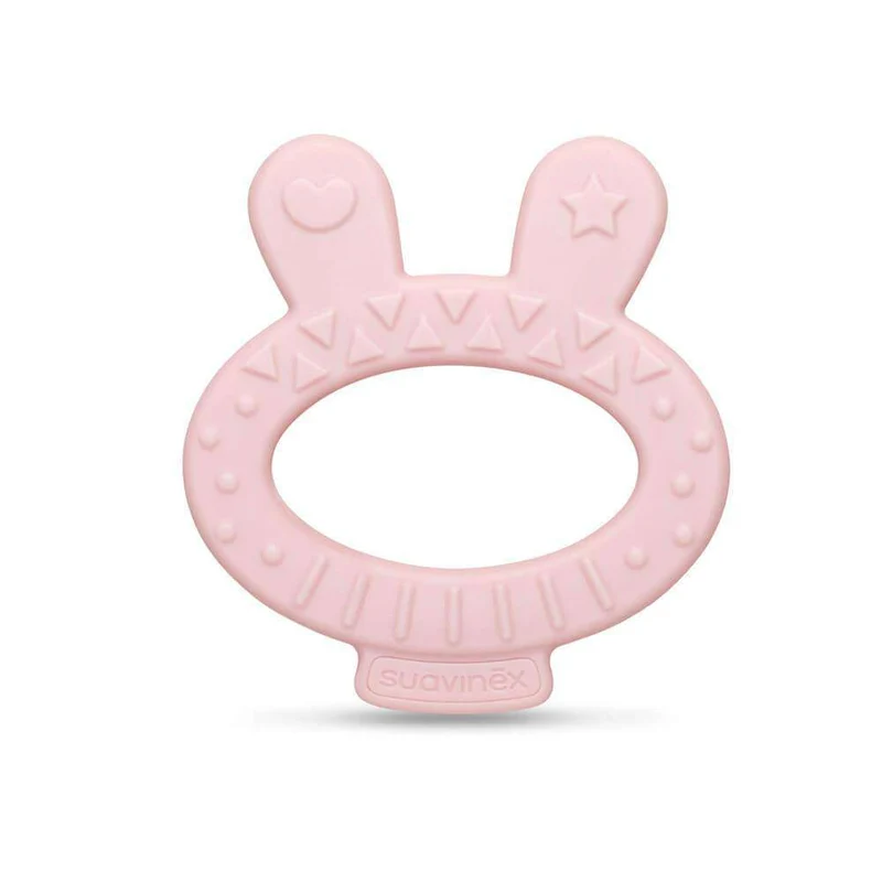 Suavinex Mordedor Silicona Conejo +Caja Baby Rosa 179057