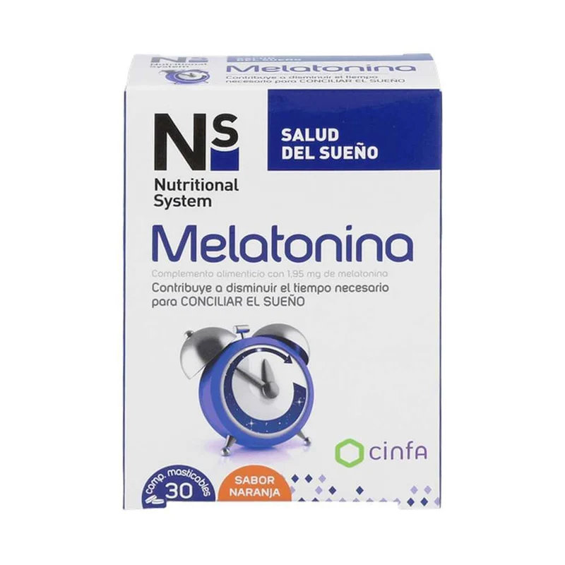 Ns Melatonina Naranja 1.95 Mg 30 Comprimidos Masticables