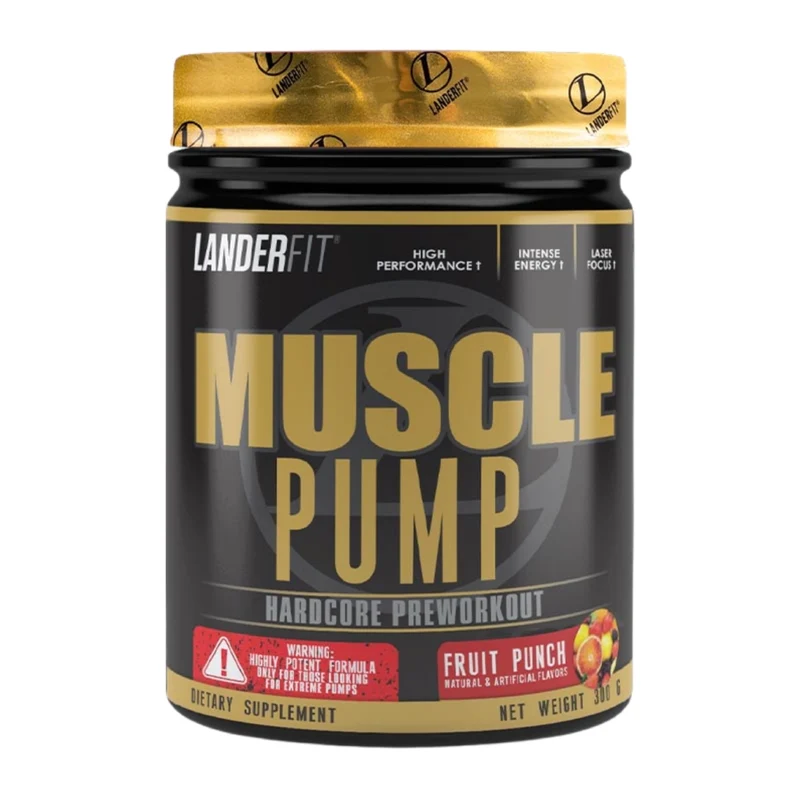 LanderFit Suplemento Alimenticio Deportivo Pre-Entrenamiento Muscle Pump, 300 g