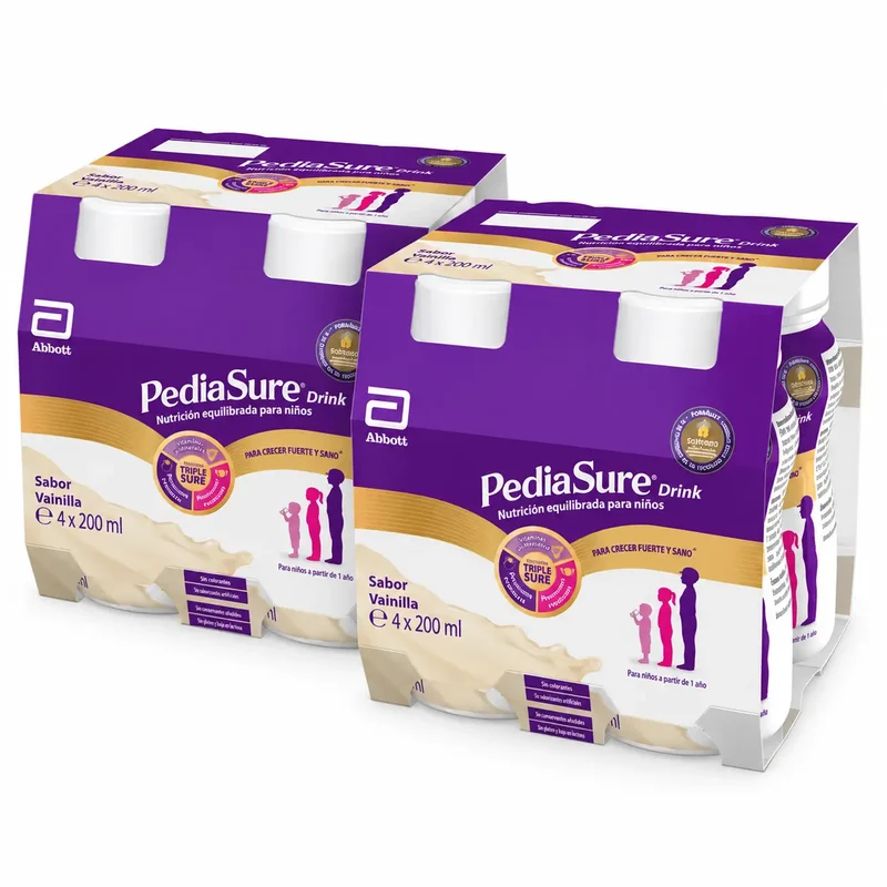 Pediasure Drink Vainilla Niños, 4 Botellas x 220 ml Pack 2