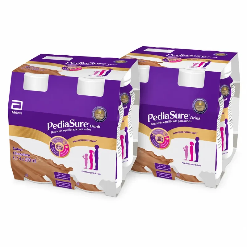 Pediasure Drink Chocolate Niños, 4 Botellas x 220 ml Pack 2