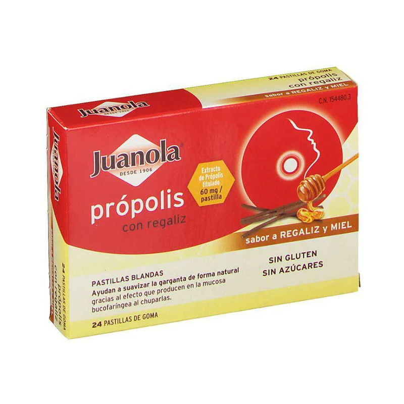 Juanola Própolis Regaliz-Miel 24 Pastillas Blandas