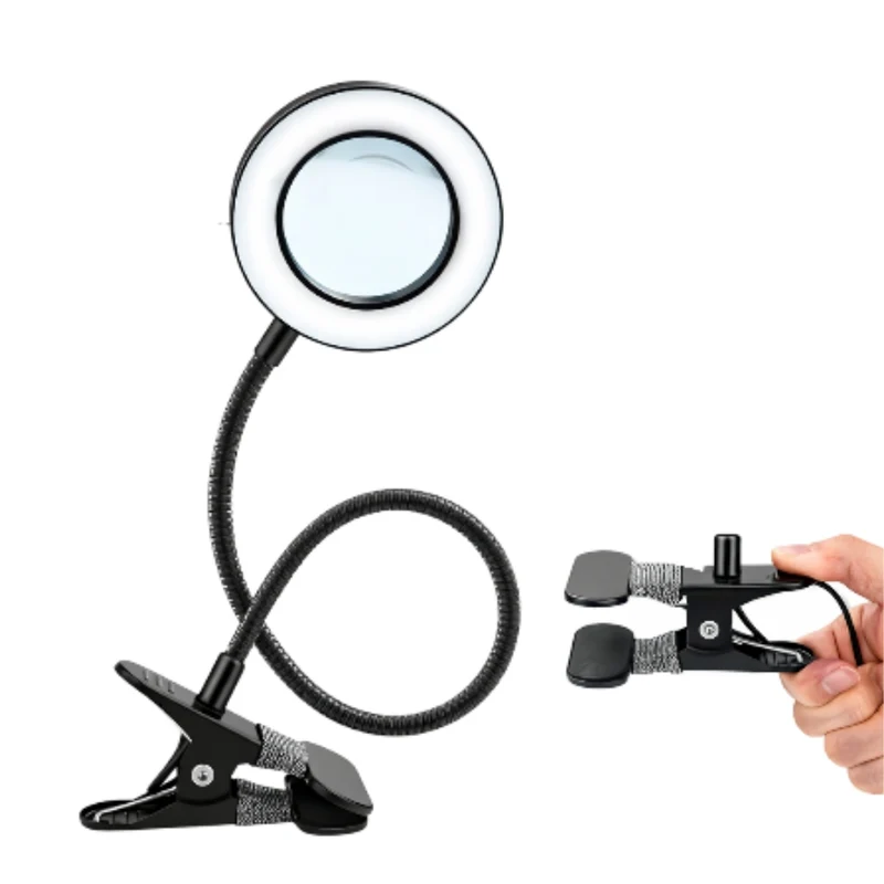 Miomu Lámpara de Escritorio con Lupa y Luz LED Ajustable