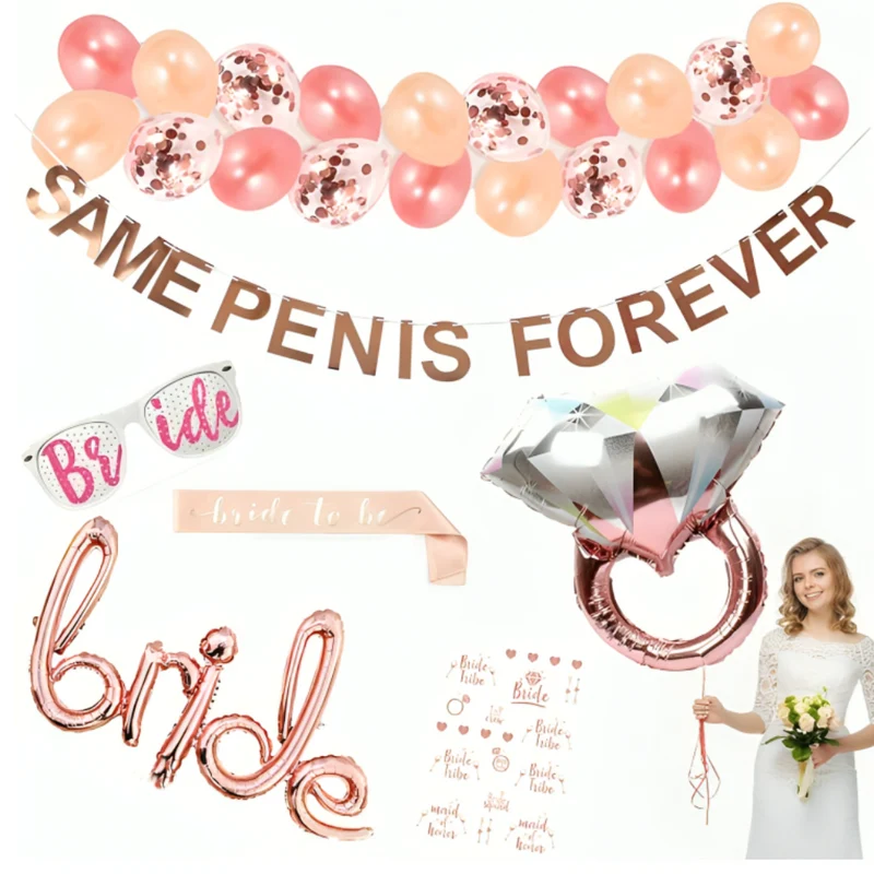 Miomu Set de Decoración para Despedida de Soltera Rose Gold