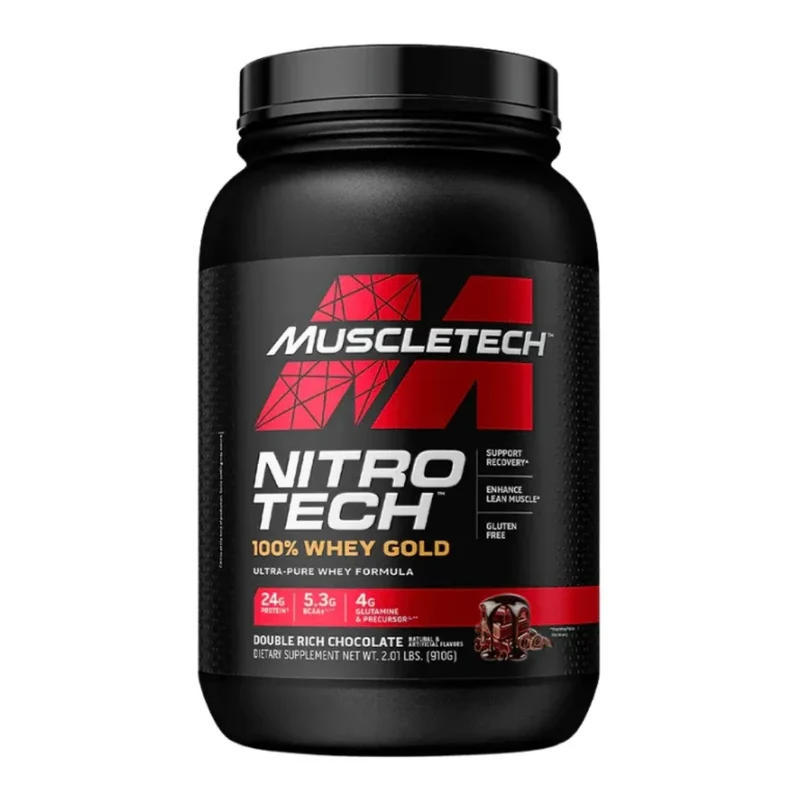 MuscleTech Suplemento Deportivo Proteína Nitro Tech Whey Gold, 2 libras
