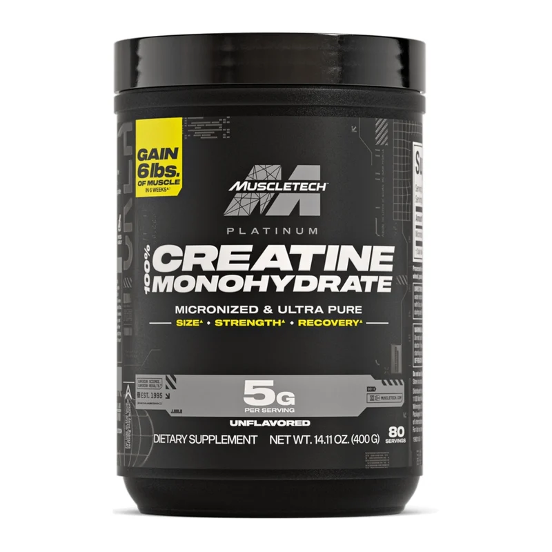 MuscleTech Suplemento Alimenticio Creatina Monohidrato, 80 Porciones