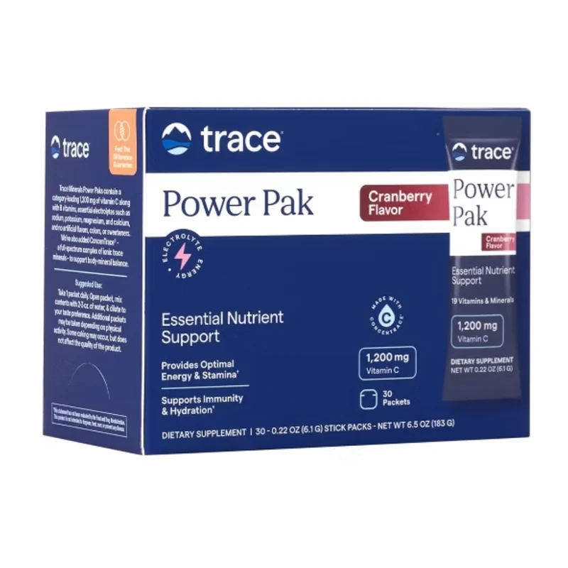 Trace Set Suplemento Alimenticio Power Pak Inmunidad e Hidratación, 30 Sobres